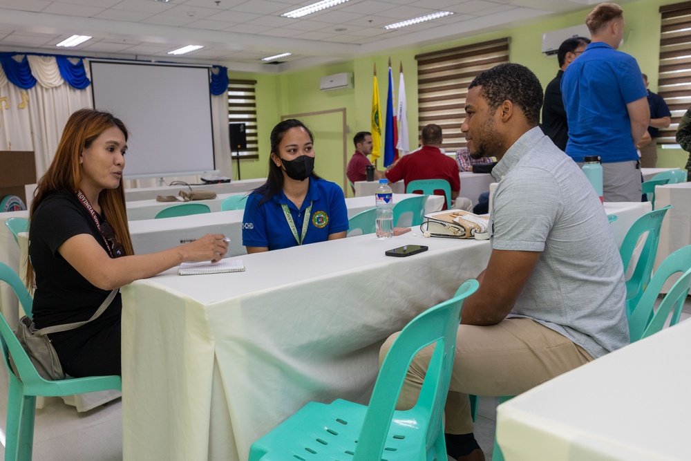 Medical personnel from CLB-31 meet with Batanes General Hospital medical staff