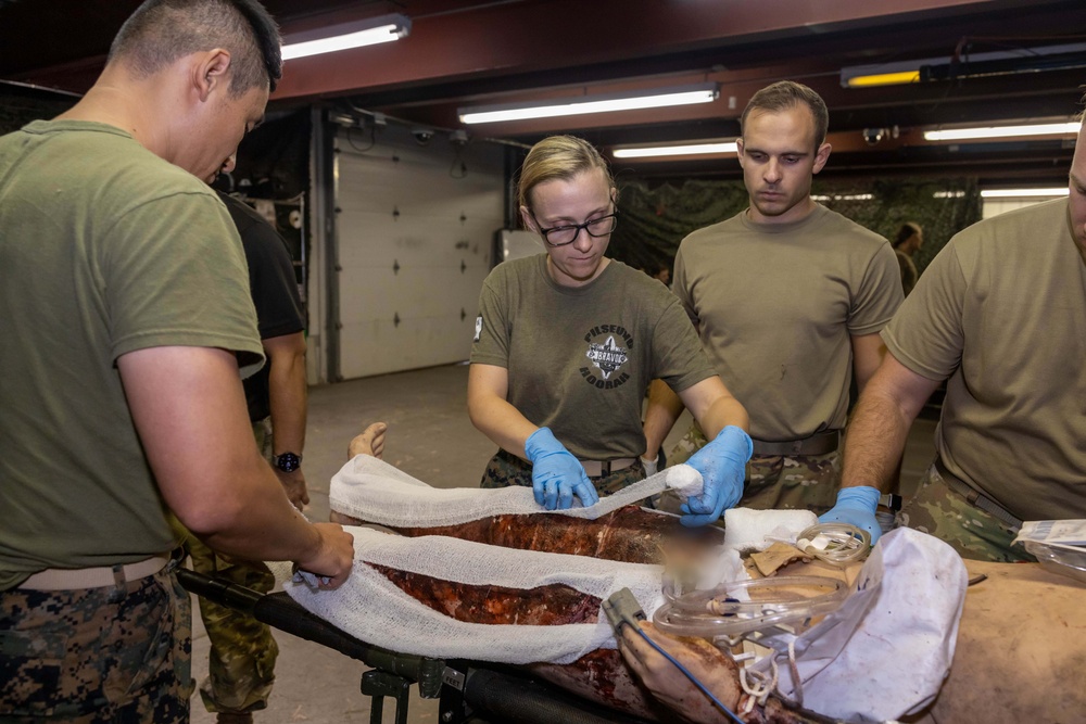 3rd Dental Battalion Officers participate in Combat Casualty Care Course (C4)