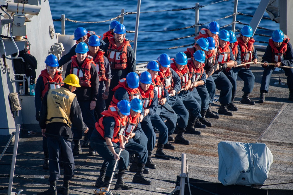 Theodore Roosevelt Refuels Halsey at Sea