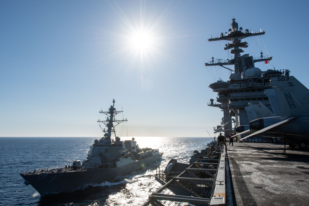 Theodore Roosevelt Refuels Halsey at Sea