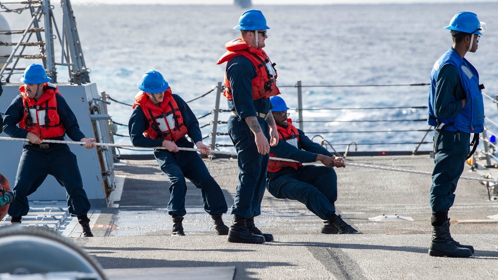 USS Kidd (DDG 100) Performs Replenishment-At-Sea