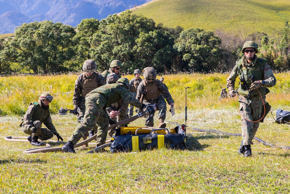 Resolute Dragon 23 | 1st MAW, JGSDF Conduct Bilateral Forward Arming and Refueling Point at Camp Jumonjibaru