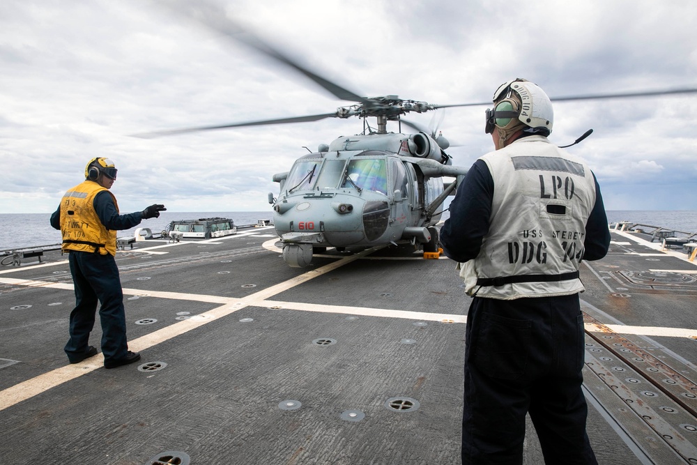 Sterett Sailors Conduct Flight Operations
