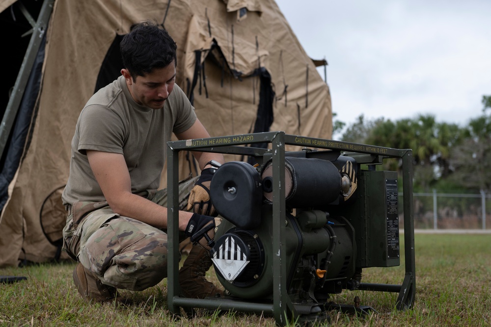 Airmen set up single pallet expeditionary kitchen for Mosaic Tiger 24-1