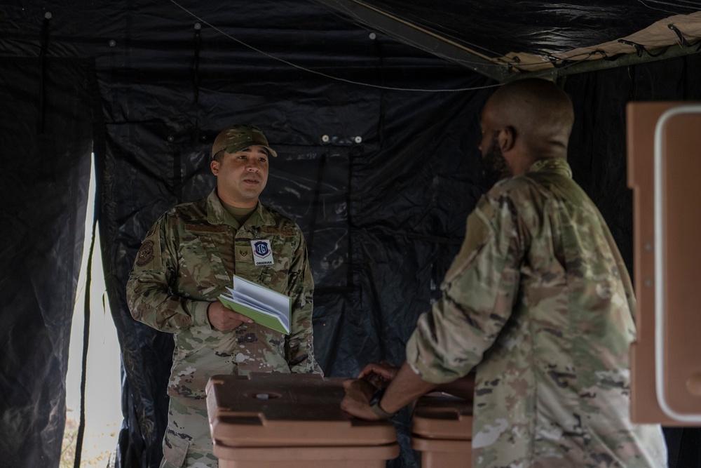 Airmen set up single pallet expeditionary kitchen for Mosaic Tiger 24-1