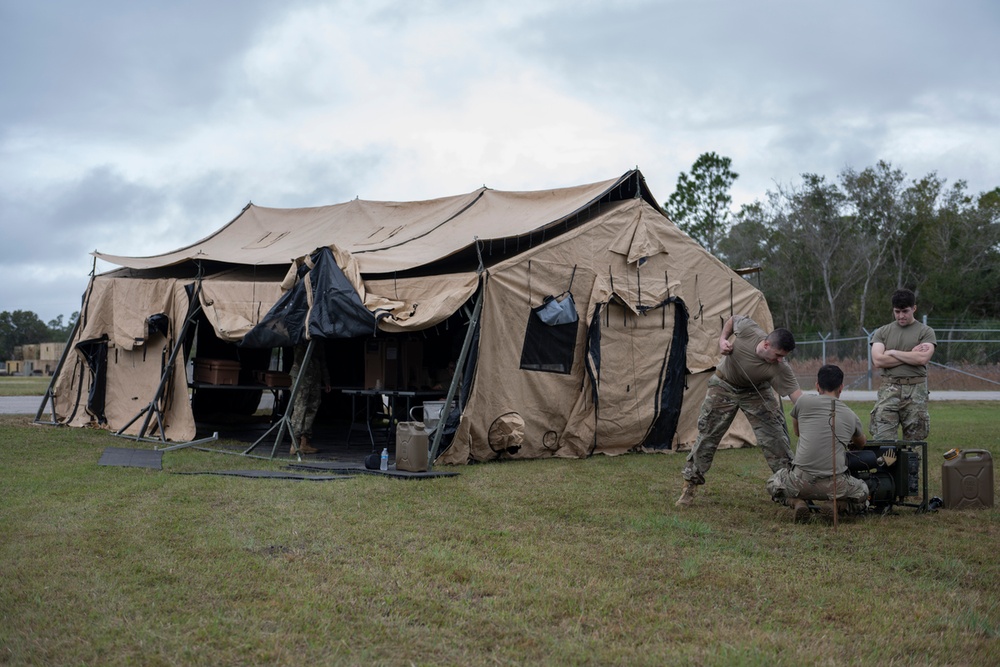 Airmen set up single pallet expeditionary kitchen for Mosaic Tiger 24-1