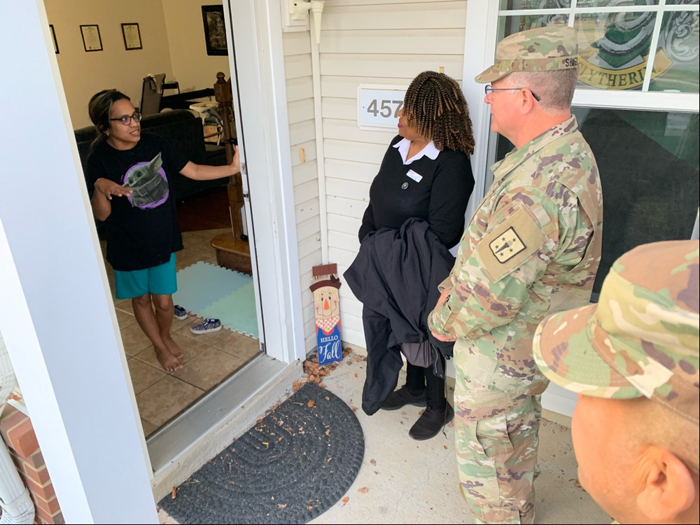 Fort Gregg-Adams leaders visit on-post homes