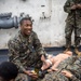 Marines conduct tactical combat casualty care training aboard the USS New York