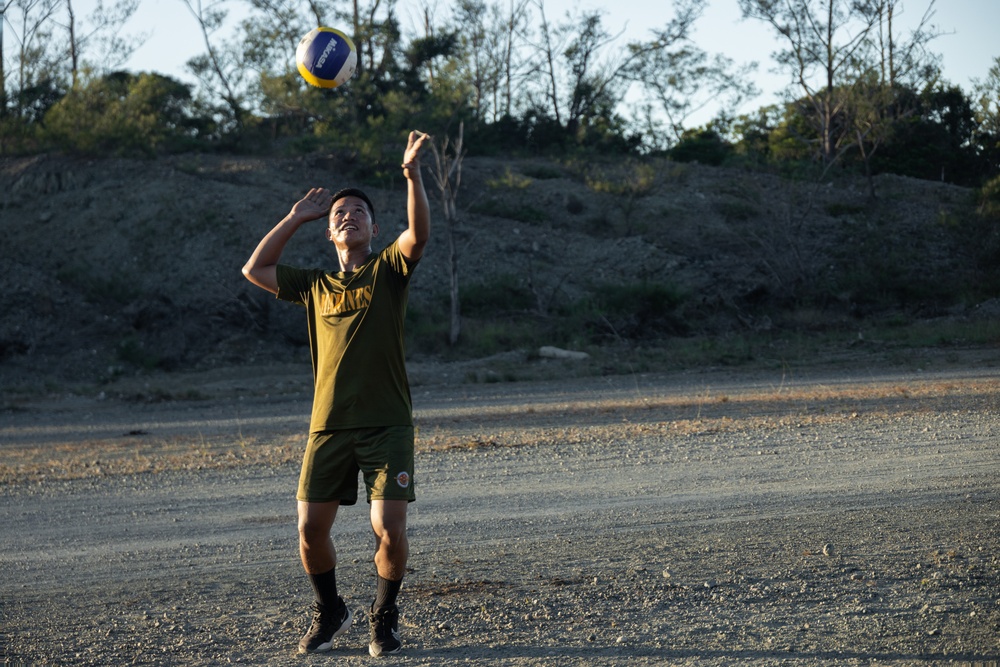 KAMANDAG 7| 3d MLR and PMC Marines Play Pick-up Volleyball