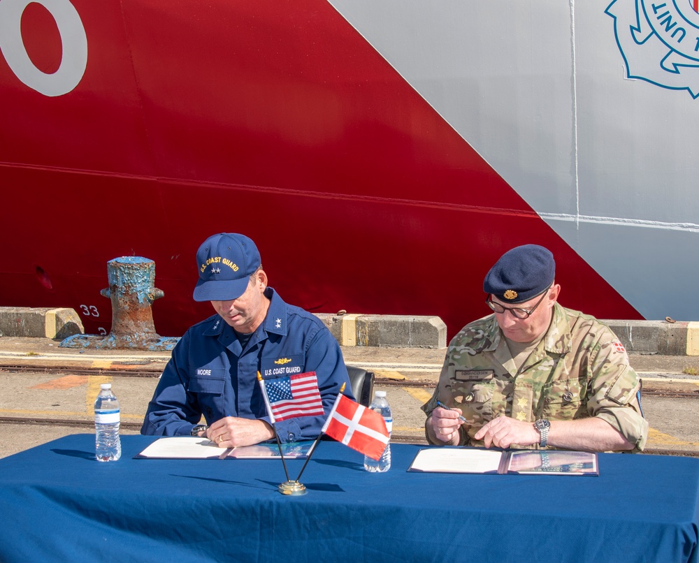 U.S. Coast Guard and the Danish Joint Arctic Command sign Letter of Intent