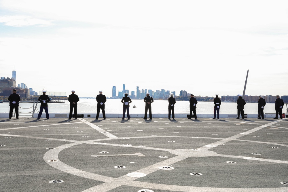 USS New York (LPD 21) Pulls into Manhattan Cruise Terminal for Veterans Week NYC 2023