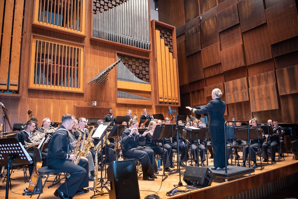 U.S. Naval Forces Europe and Africa Band at Conservatorio di Musica San Pietro a Majella in Naples, Italy.