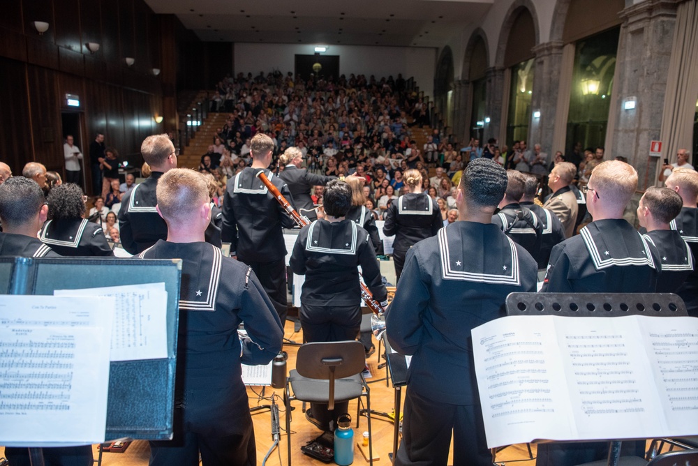 U.S. Naval Forces Europe and Africa Band at Conservatorio di Musica San Pietro a Majella in Naples, Italy.