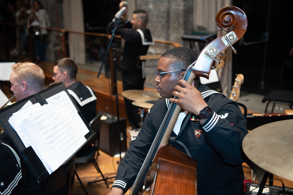 U.S. Naval Forces Europe and Africa Band at Conservatorio di Musica San Pietro a Majella in Naples, Italy.