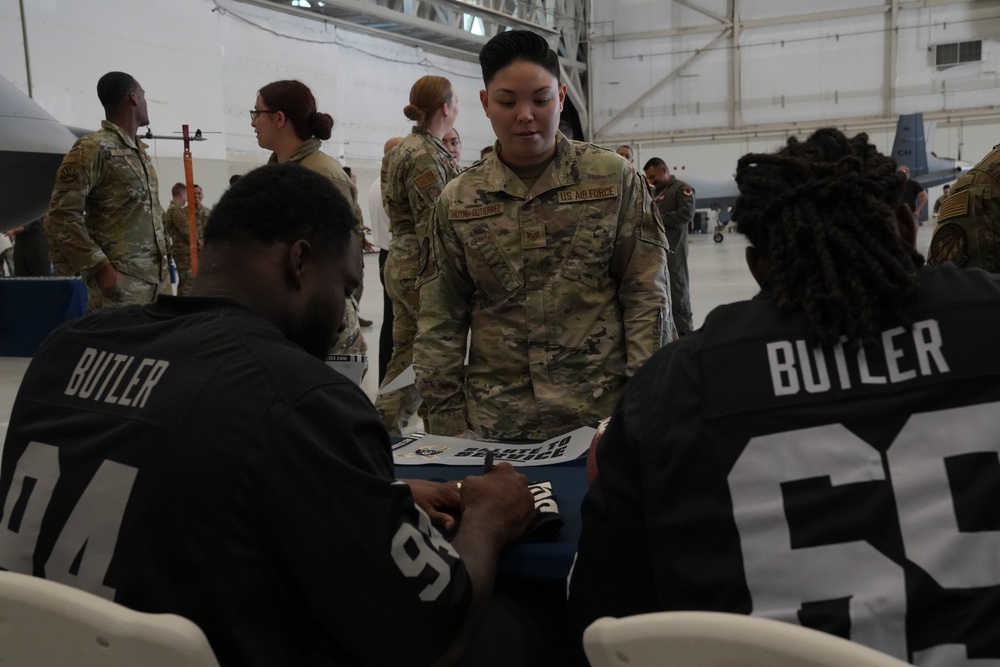 Raiders Visit Creech Air Force Base