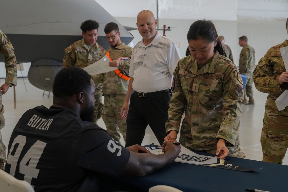 Raiders Visit Creech Air Force Base