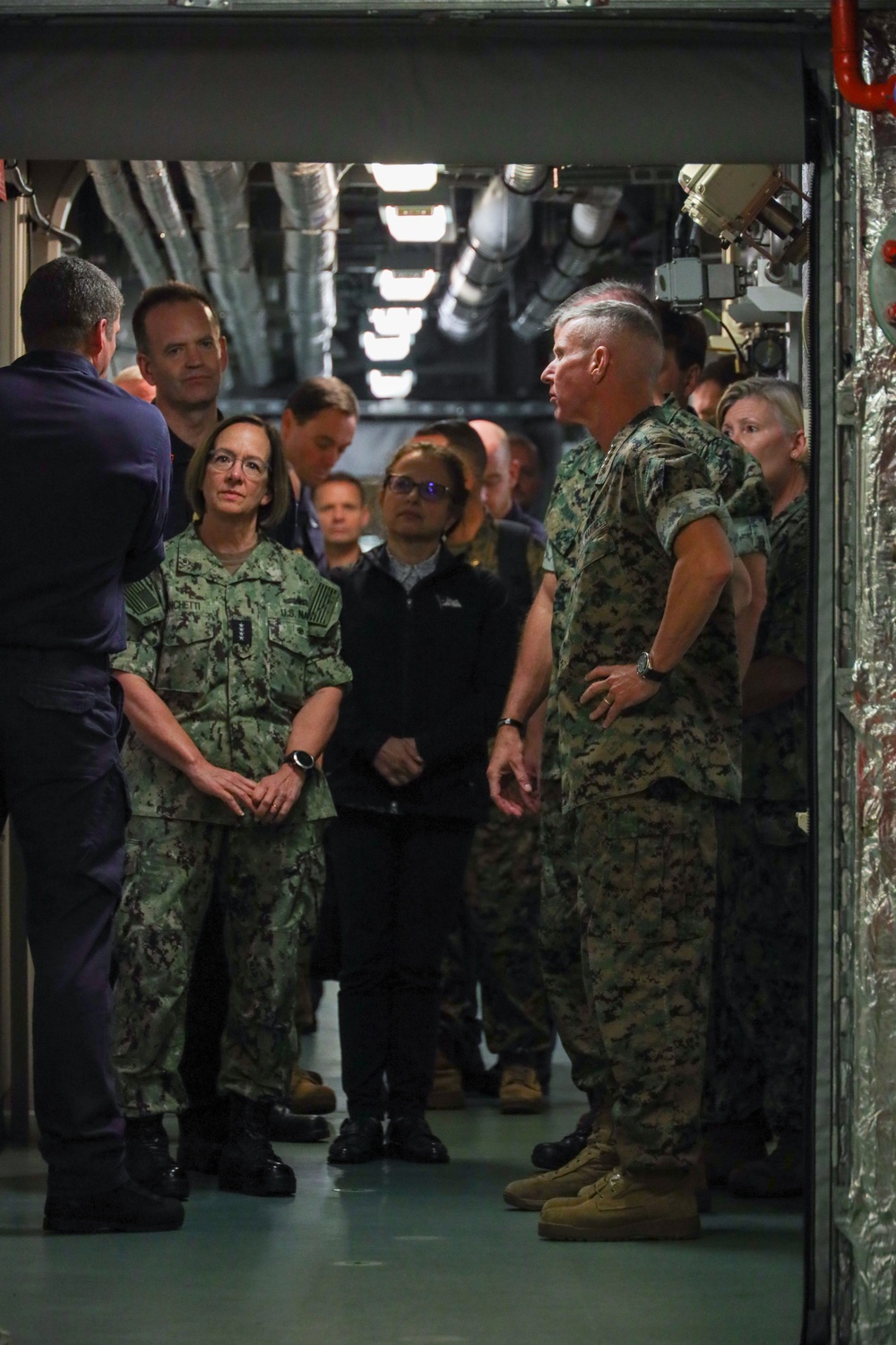 Gen. Smith, Adm. Franchetti, and First Sea Lord Key Sign a DCS Charter aboard the HMS Prince of Wales