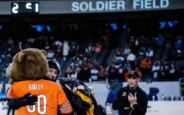 Soldiers Reenlist, Jump and Sing at the Chicago Bears Salute to Service Game