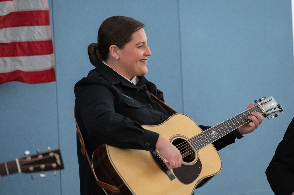 U.S. Navy Band Country Current Bluegrass ensemble performs at Shaw Neighborhood Library