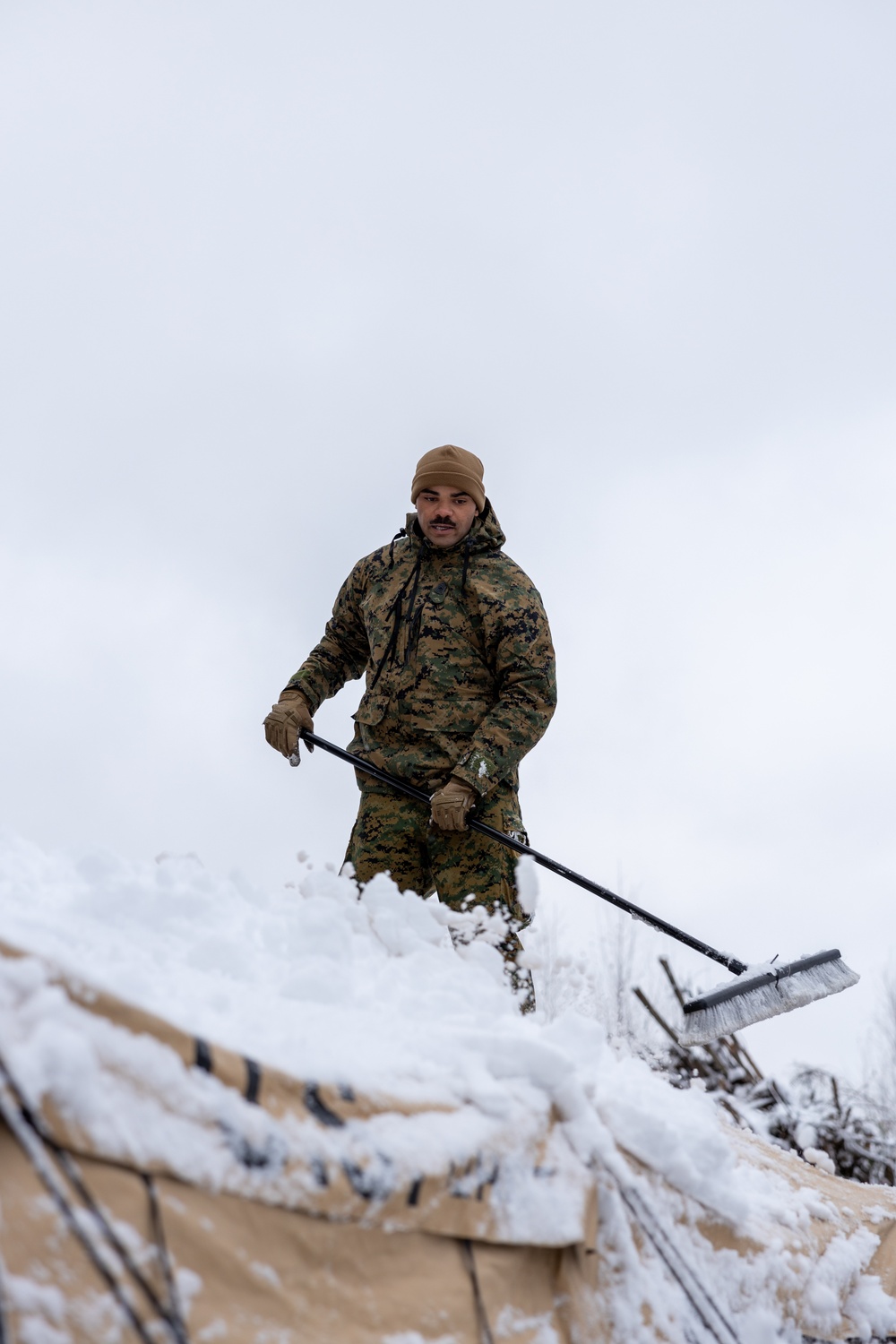 Freezing Winds 23: Marines with Marine Air Control Squadron 2 prepare air traffic equipment