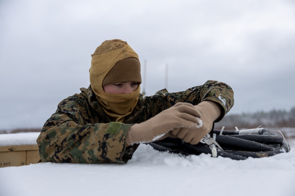 Freezing Winds 23: Marines with Marine Air Control Squadron 2 prepare air traffic equipment