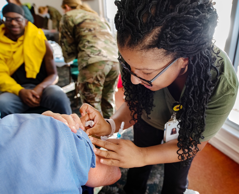 The 96th MDG set-up flu line