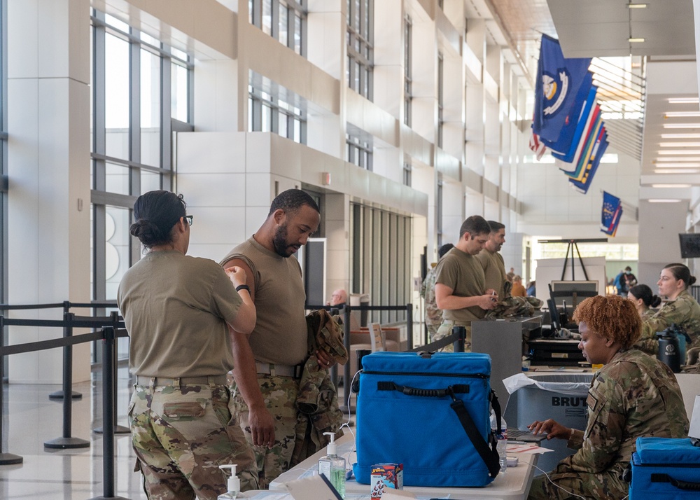 59th MDW: WHASC walk-in influenza vaccine line for active duty