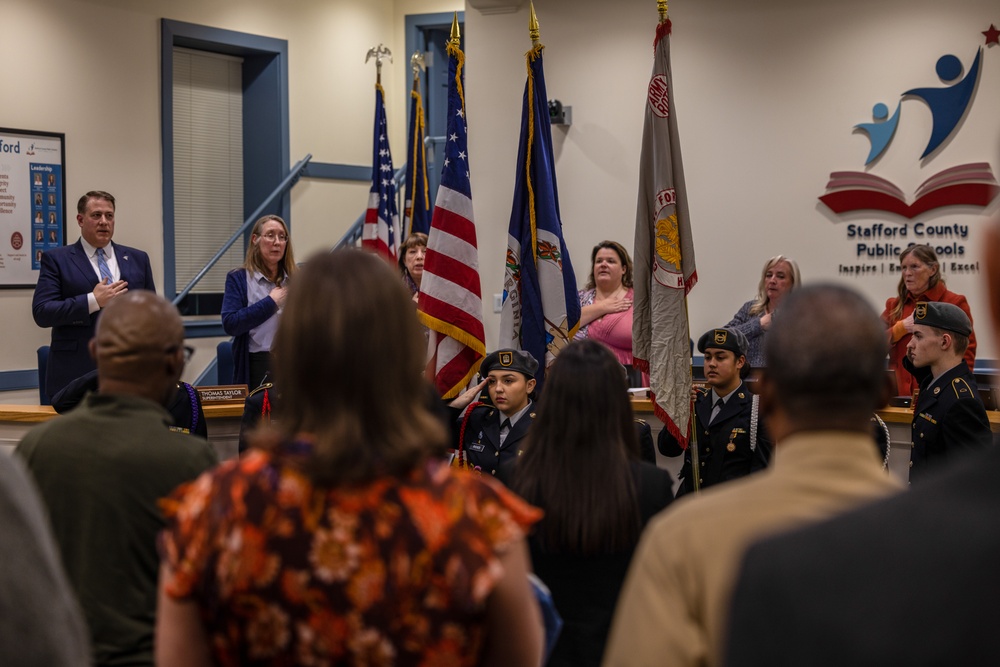 Stafford County Public Schools Purple Star Division Recognition