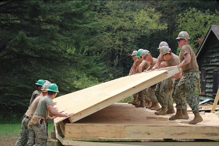 Seabees construct facility for Pennsylvania non-profit Outdoor Odyssey as part of Innovative Readiness Training program