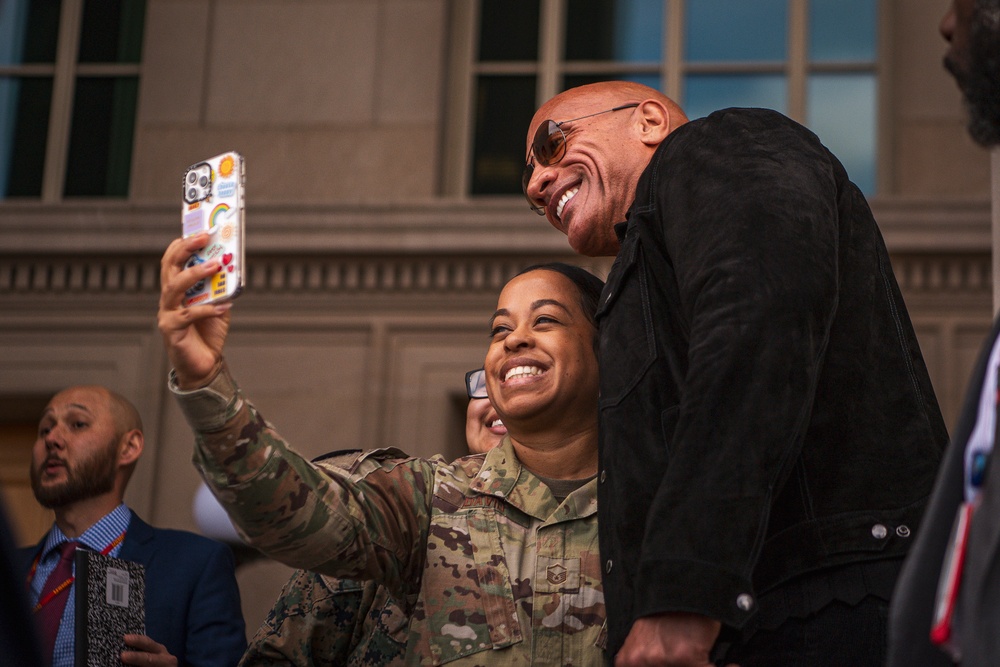 Dwayne &quot;The Rock&quot; Johnson Visits the Pentagon