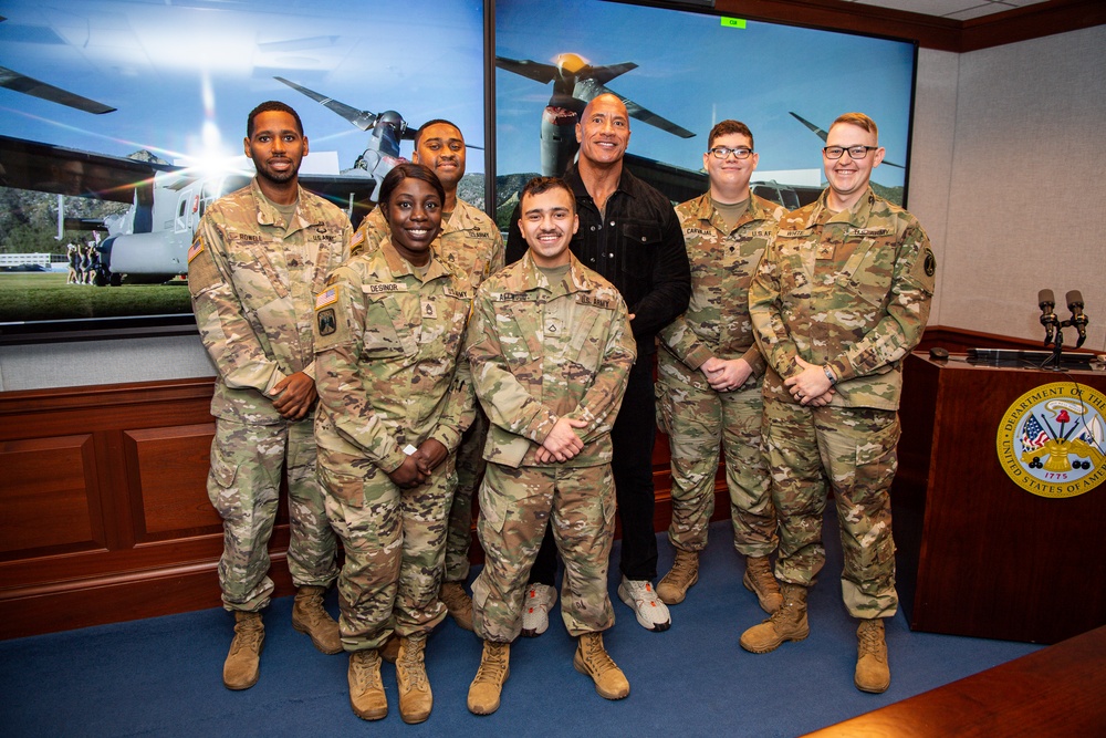 Dwayne &quot;The Rock&quot; Johnson Visits the Pentagon