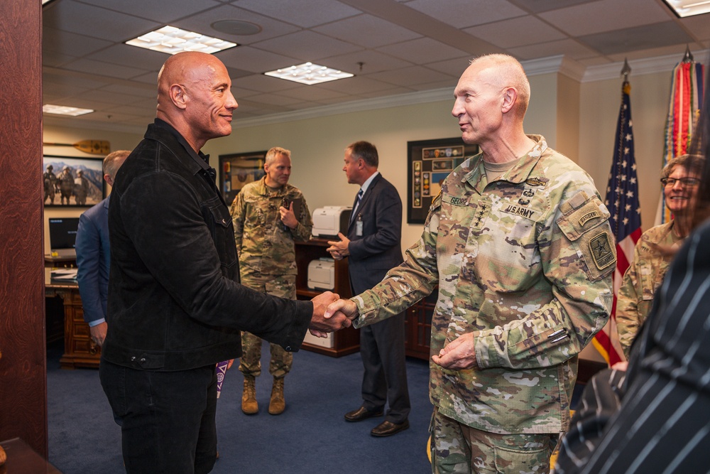 Dwayne &quot;The Rock&quot; Johnson Visits the Pentagon