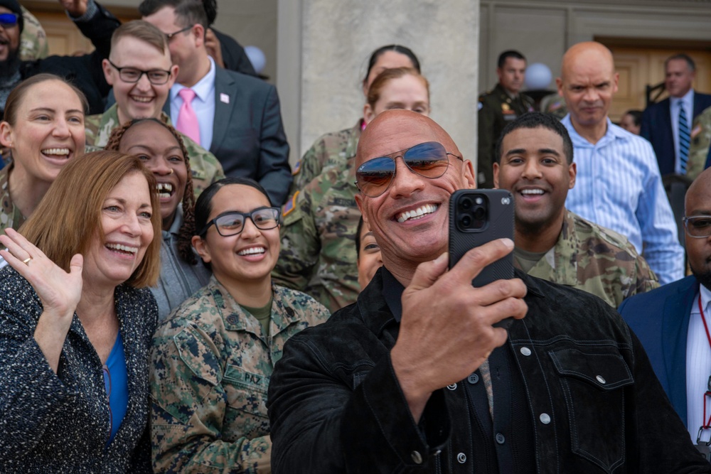 Dwayne &quot;The Rock&quot; Johnson Visits the Pentagon