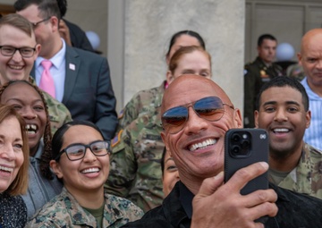Dwayne &quot;The Rock&quot; Johnson Visits the Pentagon
