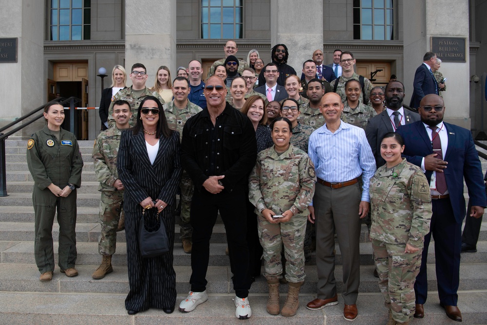 Dwayne &quot;The Rock&quot; Johnson Visits the Pentagon