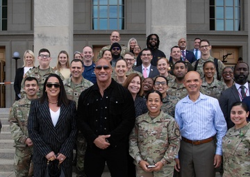 Dwayne &quot;The Rock&quot; Johnson Visits the Pentagon