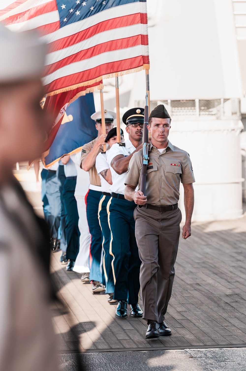 Veterans Day ceremony aboard the Battleship Missouri Memorial