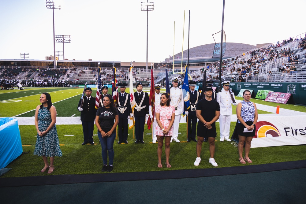 Warriors Honoring Warriors: University of Hawaii Rainbow Warriors Host Veterans Day Commemorative Game