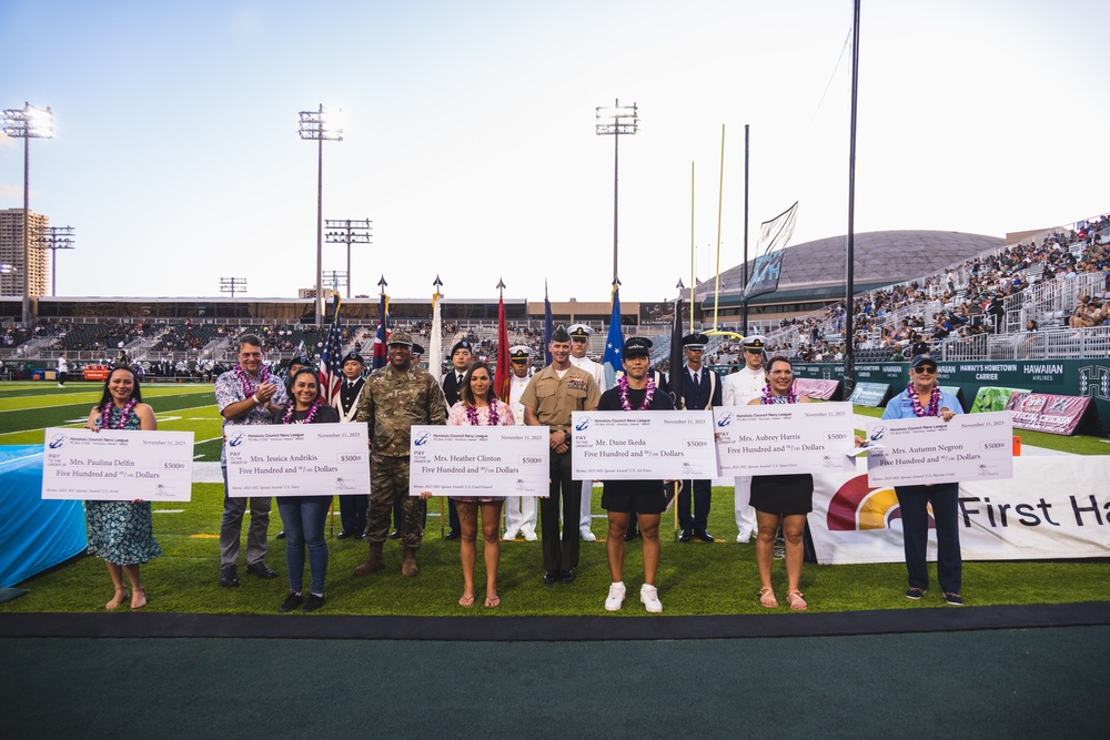 Warriors Honoring Warriors: University of Hawaii Rainbow Warriors Host Veterans Day Commemorative Game