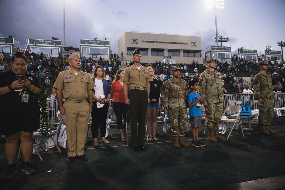 Warriors Honoring Warriors: University of Hawaii Rainbow Warriors Host Veterans Day Commemorative Game