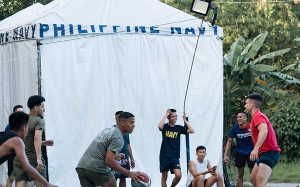MRF-SEA, Philippine Marines play basketball