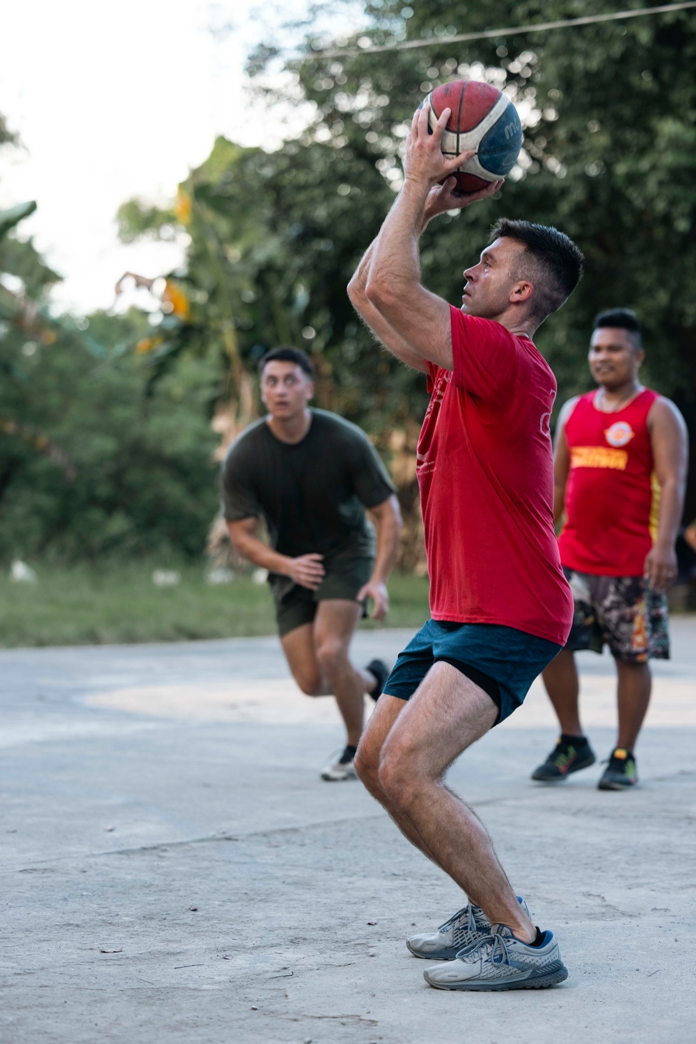 MRF-SEA, Philippine Marines play basketball