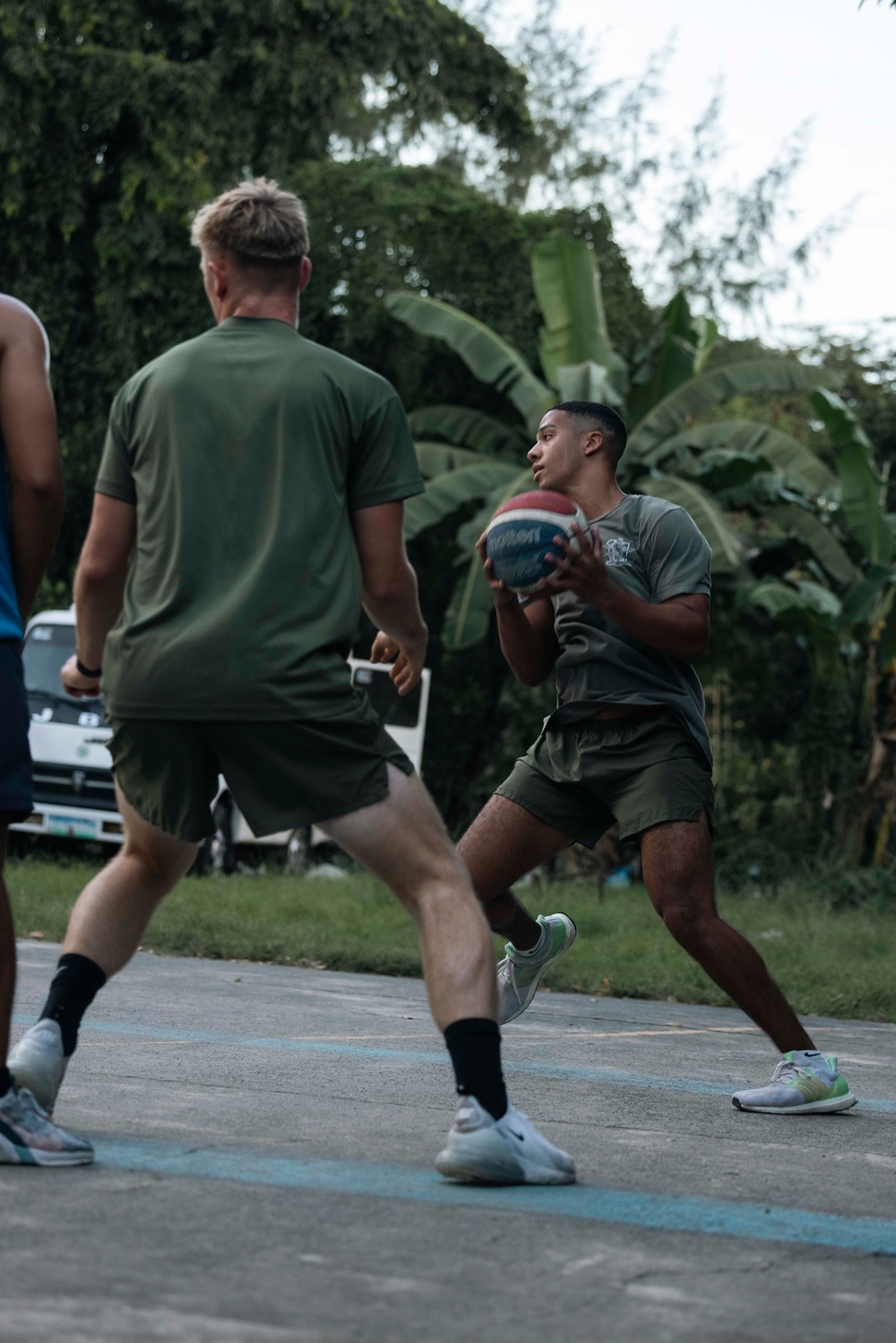 MRF-SEA, Philippine Marines play basketball