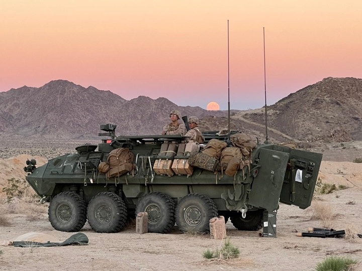 &quot;Tubes Up&quot; | Reserve Marines Fire Mortars at Dusk in the California Desert