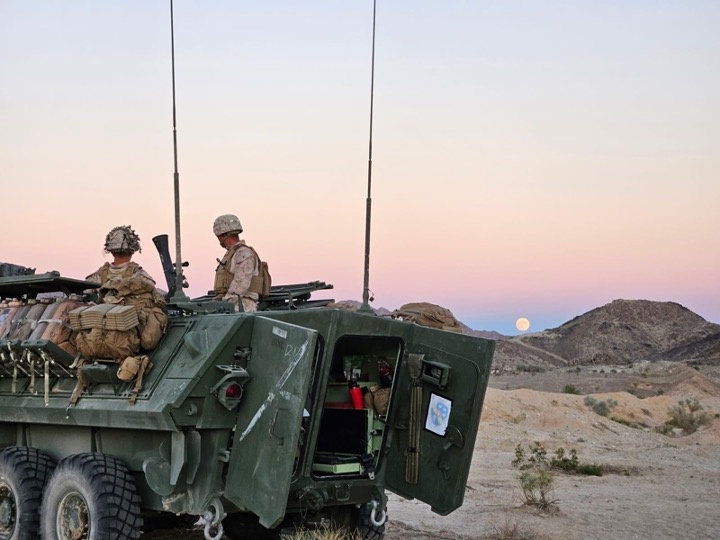 &quot;Adjust Fire - Over&quot; - 4th Light Armored Reconnaissance Mortars Fire in California Desert