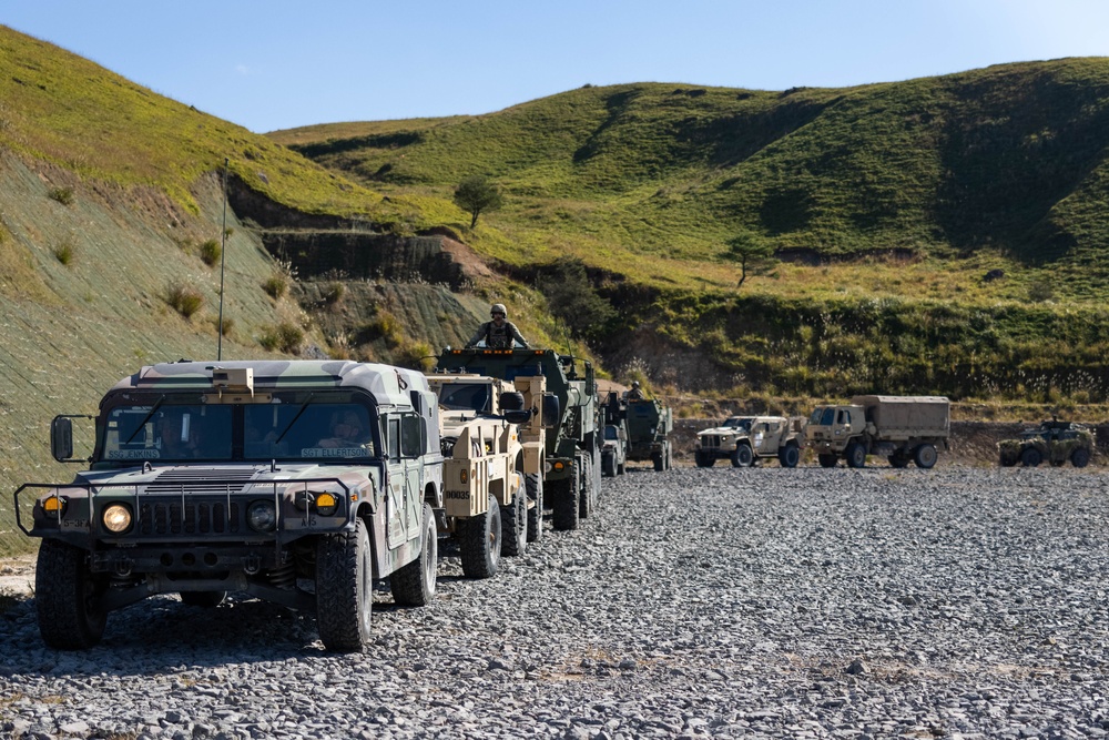 Resolute Dragon 23 FTX | 3d MARDIV, Army, JGSDF Conduct First Joint Bilateral Convoy on Hijyudai