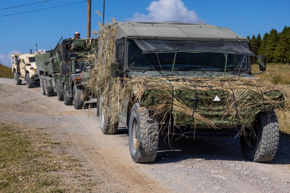 Resolute Dragon 23 FTX | 3d MARDIV, Army, JGSDF Conduct First Joint Bilateral Convoy on Hijyudai