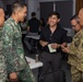Medical personnel from Combat Logistics Battalion 31 meet with Filipino first responders and medical personnel