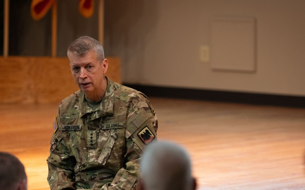 Gen. Daniel Hokanson visits with Army and Air National Guard aviators in South Carolina