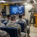 Marines aboard the USS New York learn about career rentention
